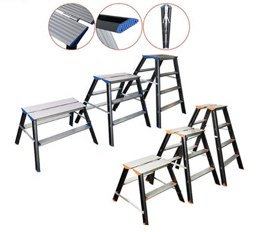China Portable Aluminum Folding Step Stool , 2x2 Aluminum Household Ladder wholesale