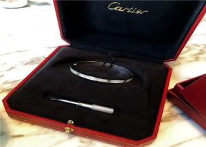 China Unisex 18K Gold Diamond Jewelry , Cartier Love Bracelet Diamond Paved wholesale
