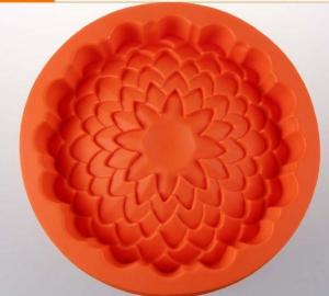 China round shape silicone cake pans ,silicone baking  pans , flower shape silicone pizza  pan wholesale