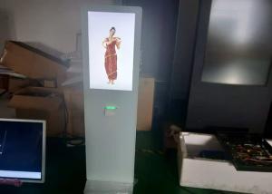 China Black color 32 inch touch screen kiosk with 10 points touch  400cd/m2 With Printer wholesale