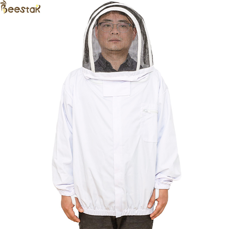 Economic Bee Jacket With Zippered Hood Beekeepers Protective Clothing S-2XL