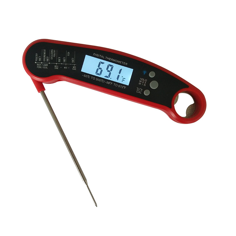 China Instant Read Coffee Milk Thermometer With Folding Probe , Bright White Backlight wholesale