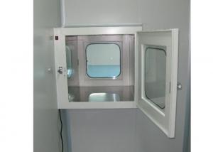 China Stainless Steel 304 Cabinet Static Laboratory Cleanroom Transfer Window With UV Light wholesale