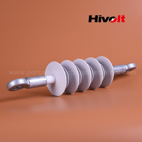 China 24kv 70kn Composite Long Rod Insulator With Eye To Eye Connection Hardware wholesale