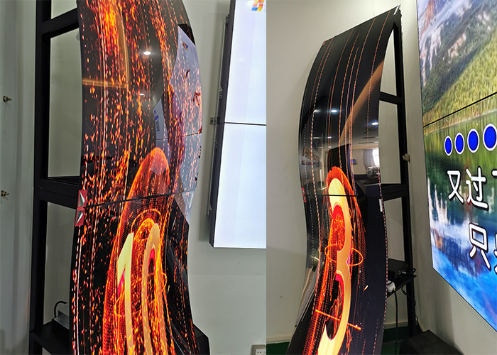China 65 Inch Curved OLED Video Wall 400cd/M2 Floor Standing Digital Signage wholesale