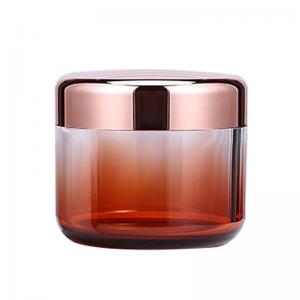 China 50ml-150ml Gradient Red Glass Cream Jar Face Cream Cosmetic Jar ODM OEM wholesale