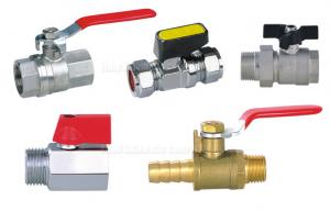 China Pneumatic Accessories BV Brass Ball Valve 25bar With Both 1/4" Female Thread wholesale