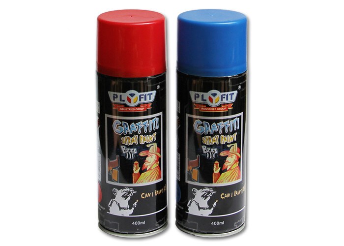 China Fast Dry Wall Graffiti Spray Paint , Red / Blue / Yellow Matte Spray Paint Good Atomization wholesale
