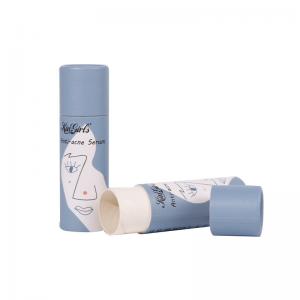 China Biodegradable Kraft Push Up Paper Tube Cylinder Cardboard Lip Balm Gloss Container wholesale