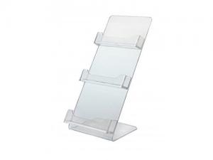 China 3 Slot Acrylic Clear Board Acrylic Business Card Holder Display Multi Segments wholesale
