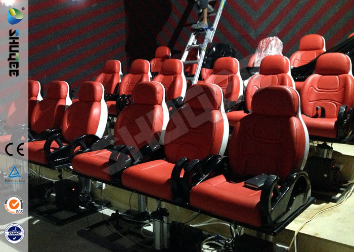 China Red Hydraulic Mobile Theater Chair For 7D Movie Theater 1 Year Guaranty wholesale