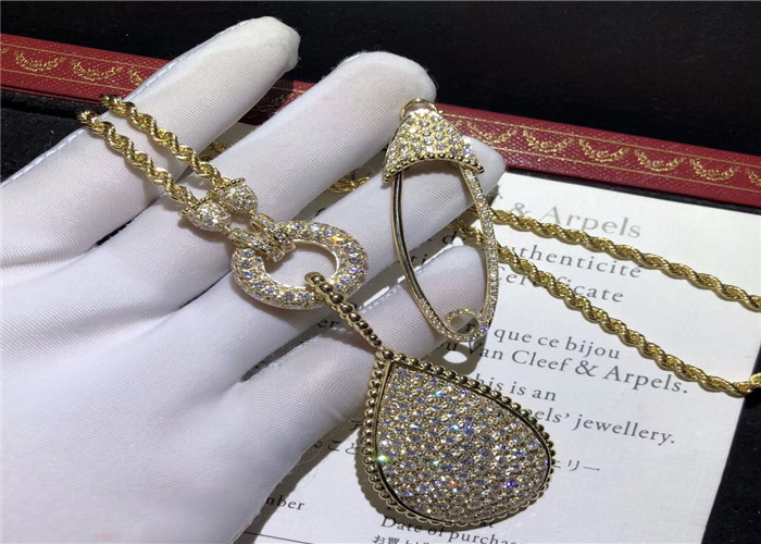 China  jewelry High End 18K Gold Diamond Necklace , Custom  Snake Necklace wholesale