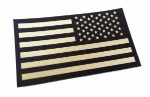 China Twill Fabric Reverse IR Flag Patch Flat Background USA Morale Reflective Patch wholesale