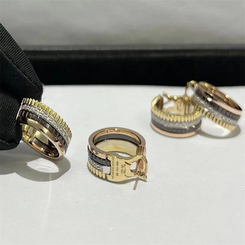 China Custom VVS Diamond High End Gold Earrings Round Cut Gold Diamond Jewelry wholesale