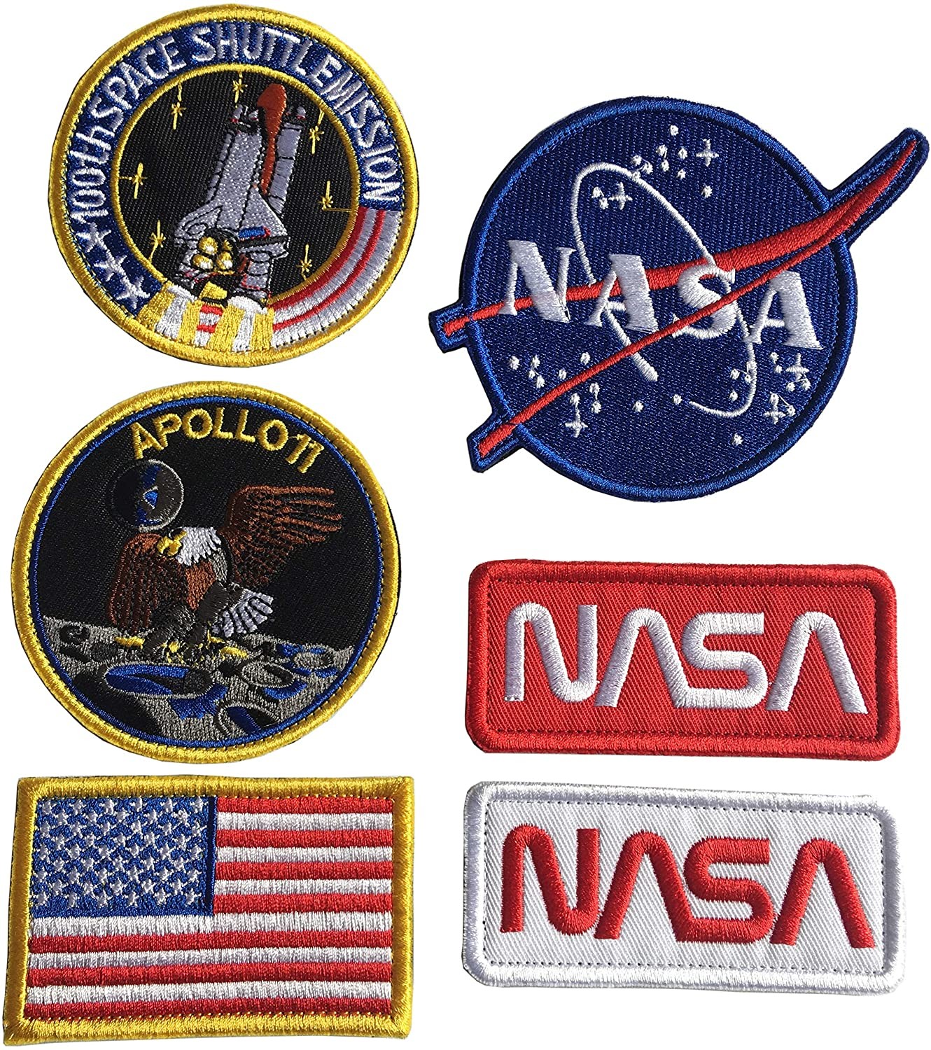 China 200mm USA NASA Patch Loop Fasteners Military Embroidered Patches wholesale