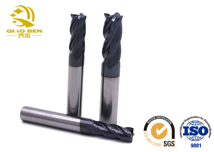China Square Mould Solid Carbide End Mill HRC65 4 Flutes With TiAlN F - Nano Coating wholesale