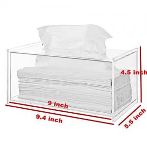 China OEM Clear Acrylic Napkin Holder Box Plastic Tissue Box Dispenser wholesale
