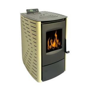 China Indoor Hot Air 92 % Efficiency Wood Pellet Stove For 100m2 Room Heating wholesale
