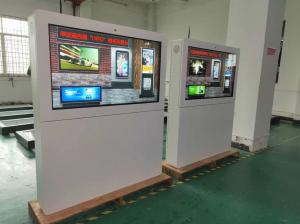 China Standing Alone Outdoor Advertising Lcd Screens Kiosk 65 Inch Media Player For Bus Station wholesale
