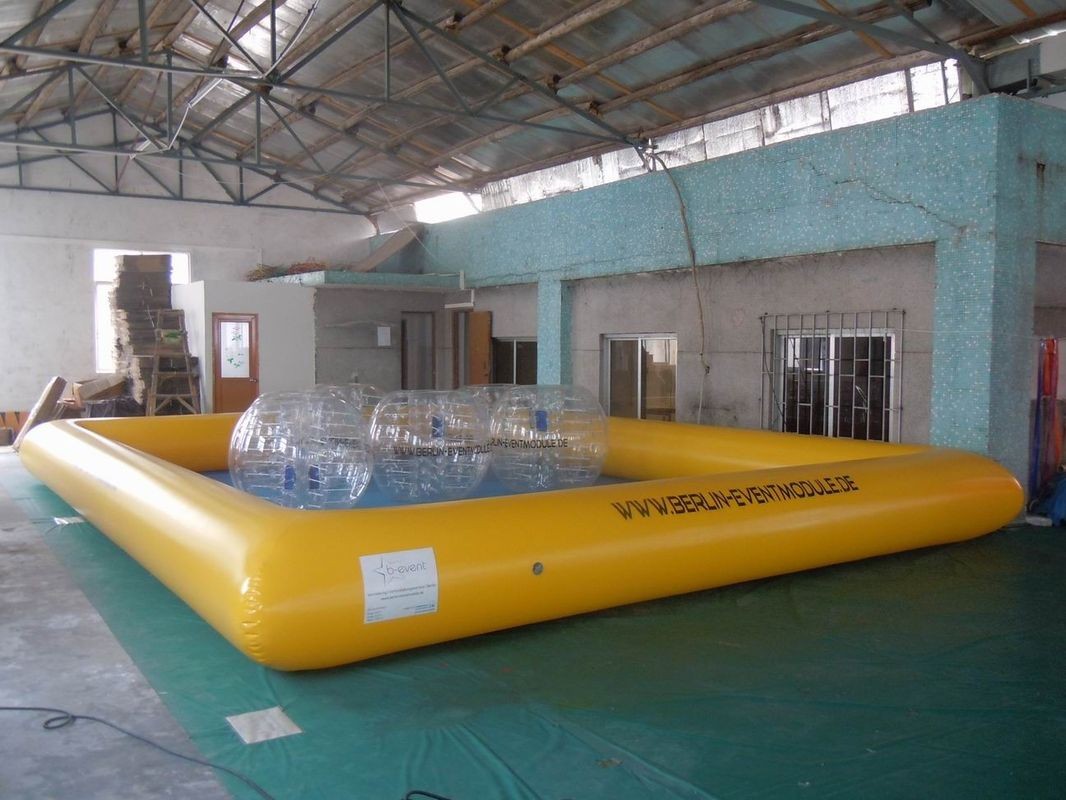 China Kids and Adult large inflatable swimming pools water sports games , yellow or blue wholesale
