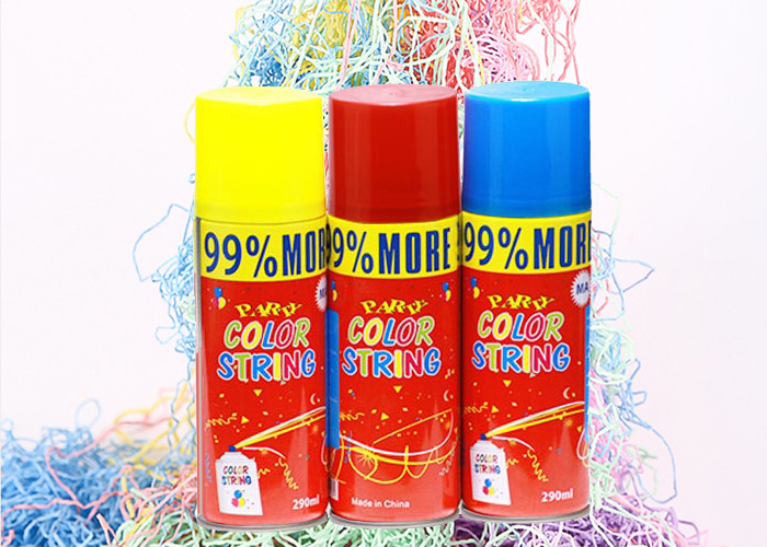 China Eco Friendly Party Silly String Spray Florescent Colors For Festival Decoration wholesale