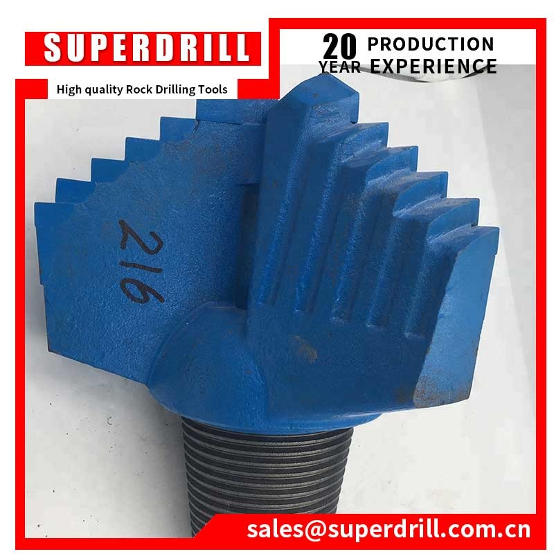 China New 12 1/4 inch 3 blades wing diamond pdc cutter drag drill bit wholesale