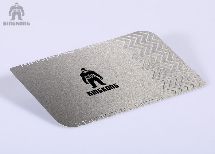 China Stainless Steel Silver Metallic Business Cards Silkscreen Printing  85x54mm wholesale