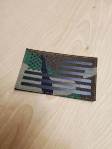 China Woodland American IR Flag Patch 3.5x2'' 100% Embroidery Twill Fabric wholesale