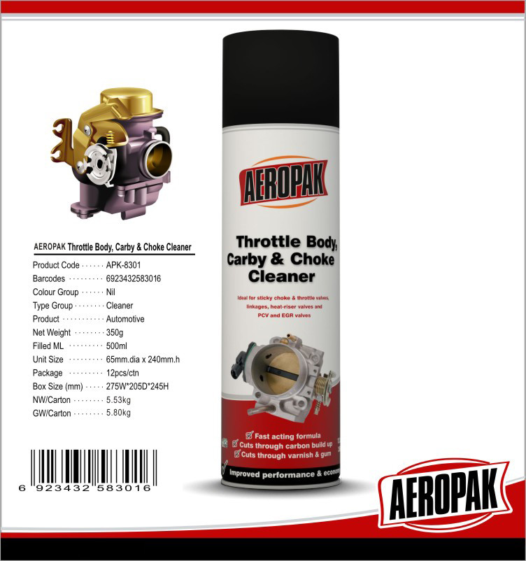 China Aeropak 500ml car carb choke Carburetor Cleaner Spray wholesale