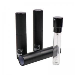 China Logo Printing Black Perfume Atomizers 0.4OZ 12ml 0.5OZ 15ml Glass Spray Bottle wholesale