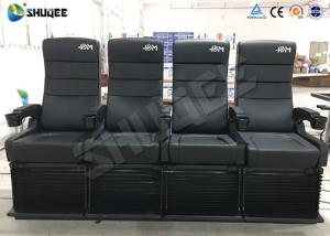China Black Leather 4D Cinema Motion Seats Movie Theater Chair Pneumatic / Electronic Drive wholesale