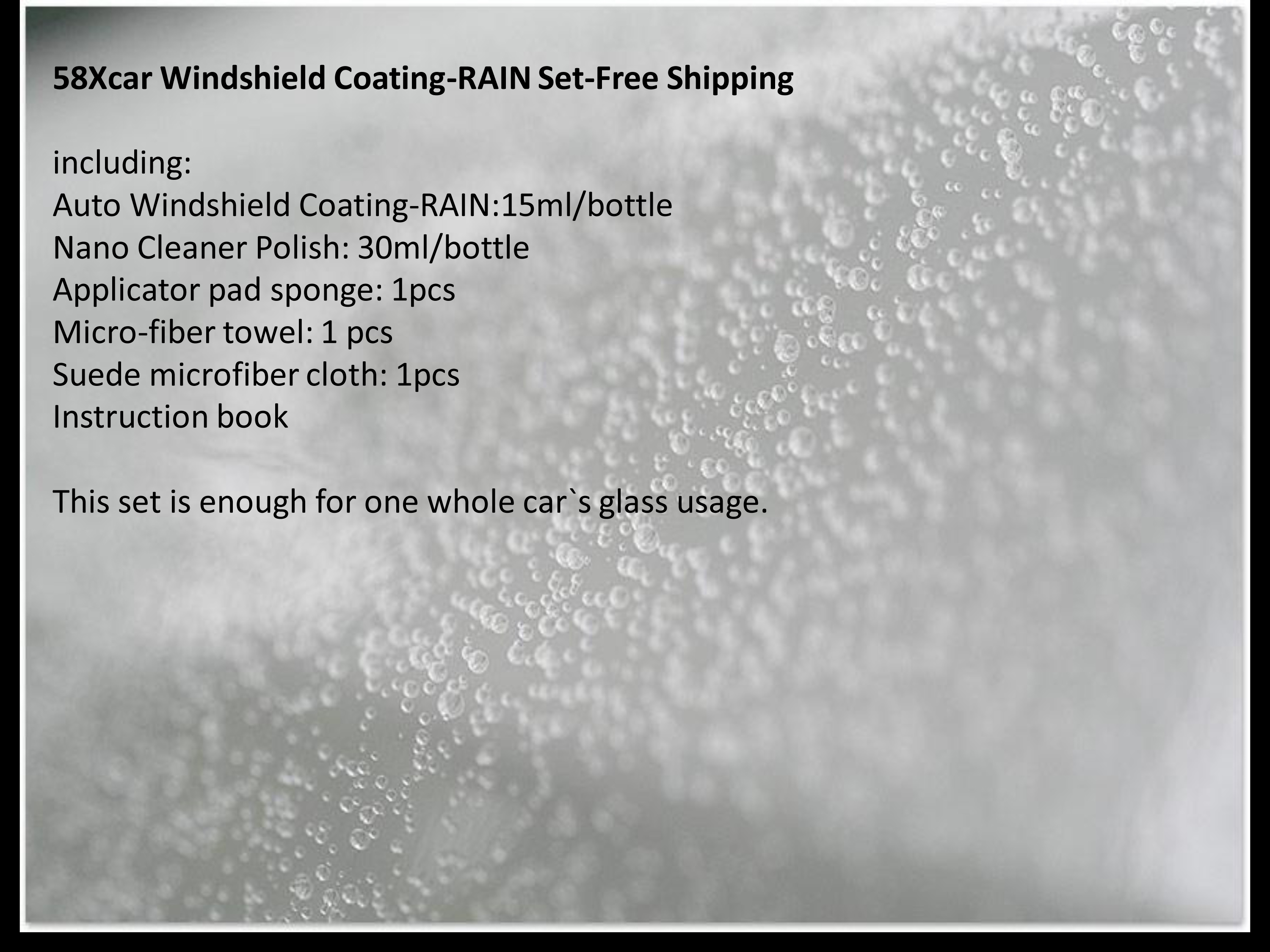 nano coating for window coat nano liquid coating water repellent self cleaning shiny Nano Hydrophobic Coating