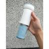Buy cheap 320ml office glass water bottle crystal drinking glass cup with fruit flitter from wholesalers