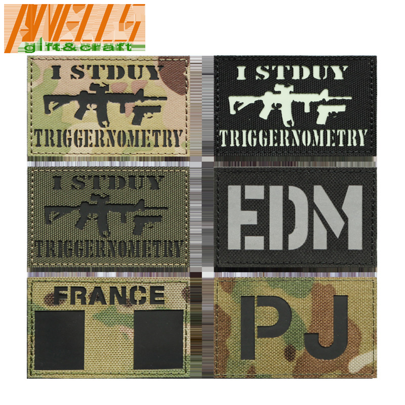 China Military Gun Flag IR Patch Camouflage Fabric With Velcro Backing wholesale
