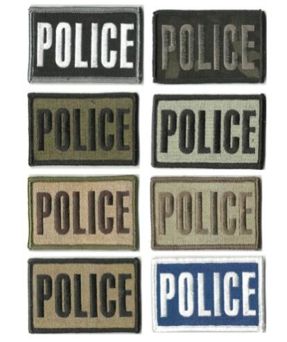China Tactical 2x3 Hook And Loop Patch 100% Embroidery For Police PD Officer wholesale