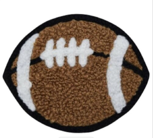 China Chenille Football Applique Patch - Letterman Jacket, Sports 2-3/8" (Iron on) wholesale