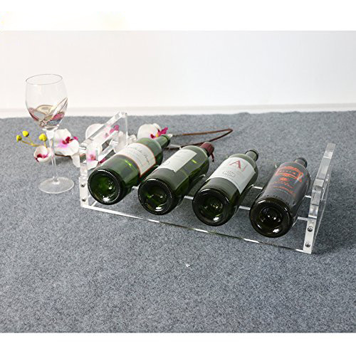 China Transparent PMMA Acrylic Wine Rack Stackable 18.9x8x4cm Size wholesale