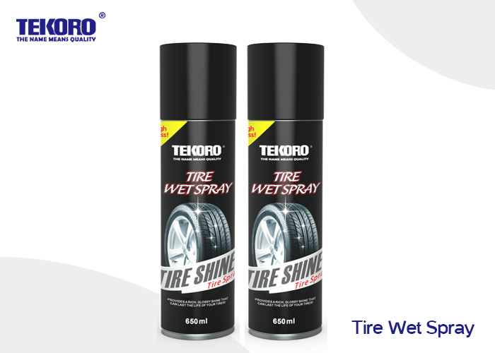 China Tire Wet Spray / Car Care Spray For Revealing High Level Deep Black Shine wholesale