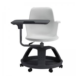 China Gray Frame Modern Swivel Classroom Chairs With Tablet 18kg wholesale