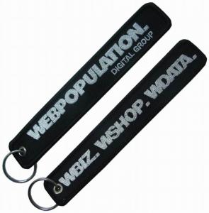 China Custom Logo Embroidery Key Chains Remove Before Flight Keychain For Airplane wholesale