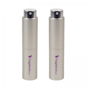 China 10ml 0.34OZ Perfume Atomizers Rotary Aluminum Fine Mist Spray Bottle wholesale
