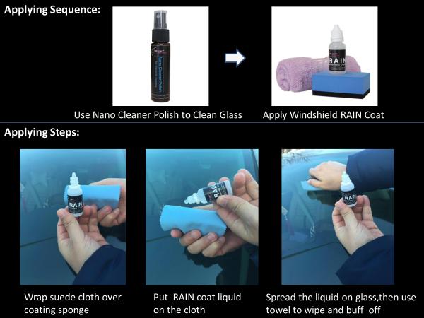 nano coating for window coat nano liquid coating water repellent self cleaning shiny Nano Hydrophobic Coating