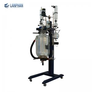 China High Speed Laboratory Glass Reactor Big Jacketed Heating Cooling Double Layer Stirred Tank wholesale