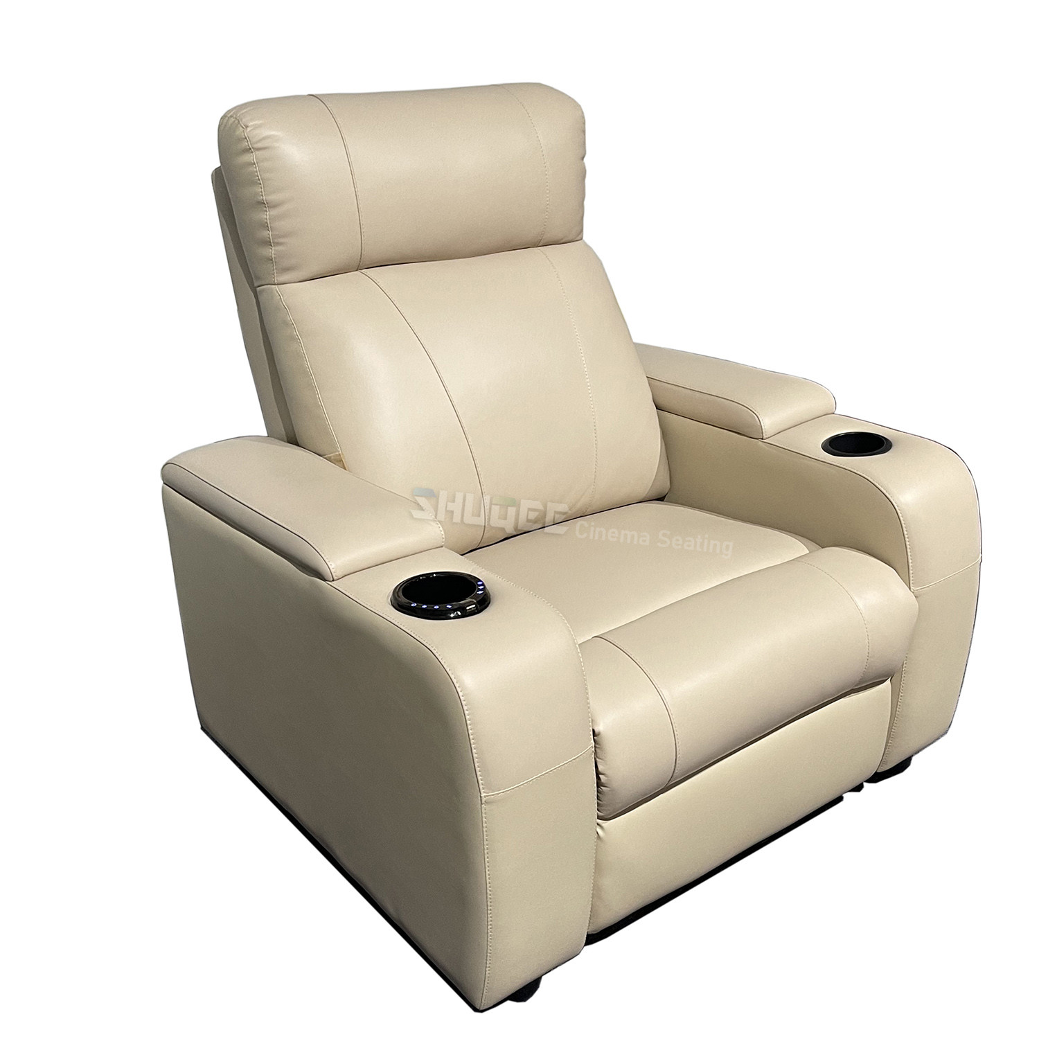 China All Home Theater Equipment Supply VIP Leather Cinema Sofa With Cup Holder Available Colors wholesale
