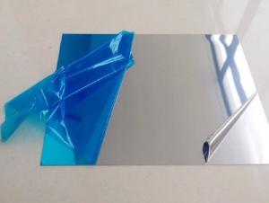 China 3xxx 1xxxx blue film cladding high reflective mirror finish aluminum sheet wholesale