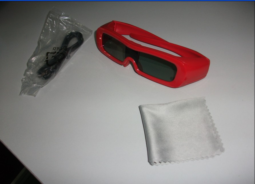 Quality PC Plastic Frame Universal Active Shutter 3D Glasses , IR Glasses Wear for sale