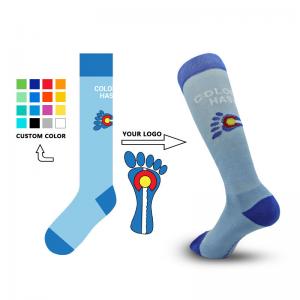 China Design Your Own Pattern 3d Thermal Transfer Knee High Socks Custom Print Designer Soccer Sock wholesale