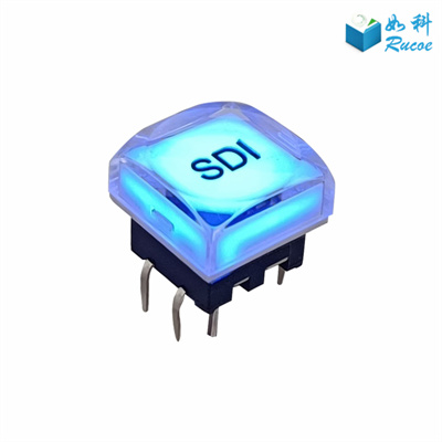 Quality Concave Transparent Crystal illuminated Control Panel Button for sale