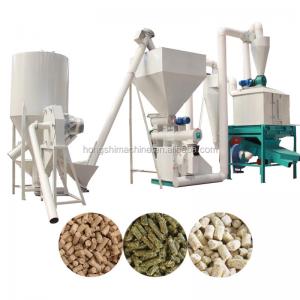 Small Complete Animal Feed Pellet Machine Production Line High Quality