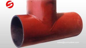 China Ceramic lined composite pipe tee on sale